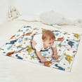 thumbnail image 2 of White Dinosaurs Palms Stars Pattern Blanket,Comfortable Soft Lamb Wool Throw Blanket,All Season,Warm Lightweight Blankets for Sofa Bed Couch Living Room Chair,30"x40", 2 of 4