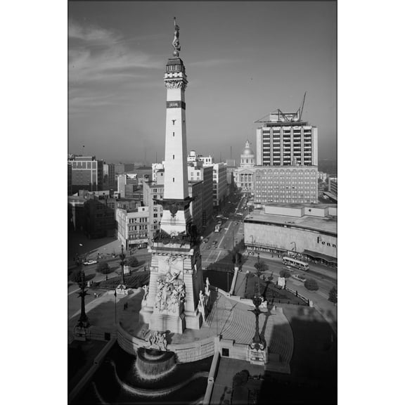 24"x36" Gallery Poster, Indiana Soldiers Monument, Indianapolis, Indiana