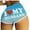 Light Blue, variant on Women's i love my husbandWomen's Gradient Color Printed Stylish Elastic Waist Style Shorts Pants