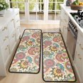 thumbnail image 4 of Kitchen Rugs Sets Of 2,Multicolor Ethnic Paisley and Floral Pattern Anti Fatigue Kitchen Mat Rugs Non Slip Washable,Decorative Kitchen Floor Mats for Kitchen,Sink,Laundry,17"x47"+17"x47", 4 of 5