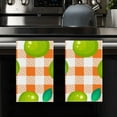 thumbnail image 4 of Eveokoki Fruit Kitchen Towels Dish Towels, 16 x 24 Inch Tartan Plaid And Green Apple Ultra Absorbent Drying Cloth Tea Towels for Cooking Baking Set of 2, 4 of 5