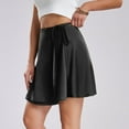 thumbnail image 4 of Generic Women Summer Wrap Skirt Casual High Waist Self Tie Skirts Stretchy Flared Trendy Comfy Flowy Tennis Skater Skirt, 4 of 6