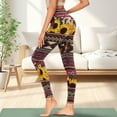 thumbnail image 3 of Renewold American Tribal Sunflower Cow Print Pink Leggings with Pockets for Women Workout Tights Compression Leggings High Waisted Butt Lifting Printed Leggings Full Length Womens Leggings, 3XL, 3 of 8