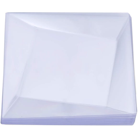 Party Essentials 70 Count Hard Plastic 6.5" Classic Square Dessert/Appetizer Plates, White