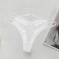 thumbnail image 7 of SCSAlgin 3PC Women's Lace Thong Strappy Underwear Panty Set Sheer Floral Soft Low Waist, 7 of 7