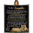 thumbnail image 1 of Daughter Gifts from Mom,to My Daughter Blanket from Mom,Daughter Gifts-Birthday Gifts for Daughter,Christmas Thanksgiving Gifts for Daughter Lion Letter Printed Quilts Custom Blanket 50"x60", 1 of 6