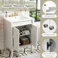 thumbnail image 5 of 24'' Bathroom Vanity with Top Sink, 2-Tier Modern Bathroom Storage Cabinet, Single Sink Bathroom Vanity,, 5 of 9