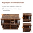 thumbnail image 3 of Ouyessir Dog Crate Furniture with Sliding Barn Door,Upgraded Large Wooden Dog Kennel End Table with Wheels and Flip-top Plate Dog House(Rustic Brown), 3 of 6