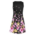 thumbnail image 6 of gakvbuo Summer Dresses For Women 2023 Tank Tunic Dress Swing Flowy Sundresses For Women Crewneck Shirt Dresses Sleeveless Floral Print Hollow Out Mini Dresses Casual Dresses Beach Dress For Women, 6 of 6