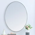thumbnail image 2 of Metal frame oval mirror 40 inch in Sliver, 2 of 5