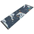 thumbnail image 2 of Astronauts in Universe Planets Stars Bedside Runner Rug 2'x 6' Non Slip Carpet Floor Mat Area Rug, 2 of 8