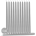 thumbnail image 2 of Hyoola 12 Pack Tall Metallic Taper Candles - 10 Inch Silver Metallic, Dripless, Unscented Dinner Candle - Paraffin Wax with Cotton Wicks, 2 of 8