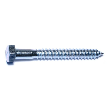 

1/2 x 4-1/2 Zinc Plated Grade 2 / A307 Steel Hex Head Lag Screws HLSHS-507