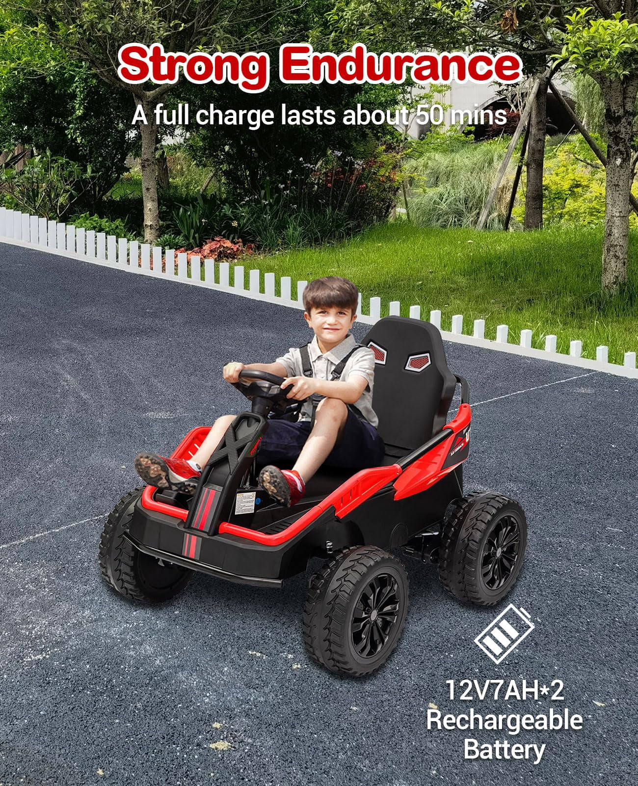 Towallmark 24V Kids Electric Car with Parent Control, 6MPH 200W 4x4 Ride On Car, 4 Shock Absorbers, Wide Adjustable Seat, Music, Wear-Resistant Wheels, 4 Wheeler ATV for Boys Girls Ages 3+