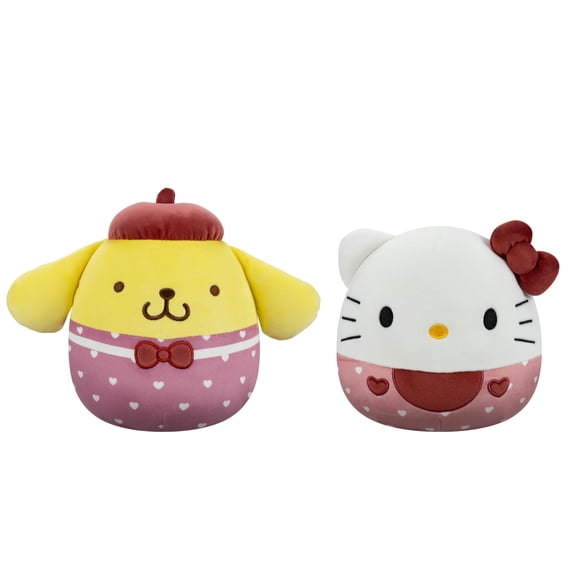 Malvaviscos de peluche Sanrio Hello Kitty & Pompompurin, 20 cm, paquete de 2