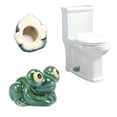 thumbnail image 3 of Chanana Toilet Bolt Caps, Decorative Frog Toilet Bolt Covers, Ceramic Cute Frog Covers Toilet Bolts Bathroom Decor Easy Installation, 3 of 5