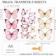 thumbnail image 2 of Juego de 3 pegatinas de mariposas rosas para muebles y manualidades, de 15 x 30 cm, con temática de animales., 2 of 9