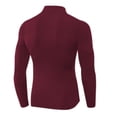 thumbnail image 1 of Sonducket Ropa interior térmica para hombre, camisetas deportivas de invierno de alta elasticidad para hombre, jersey largo con cremallera para Camisetas Vino rojo Sonducket AP013564-05, 1 of 6