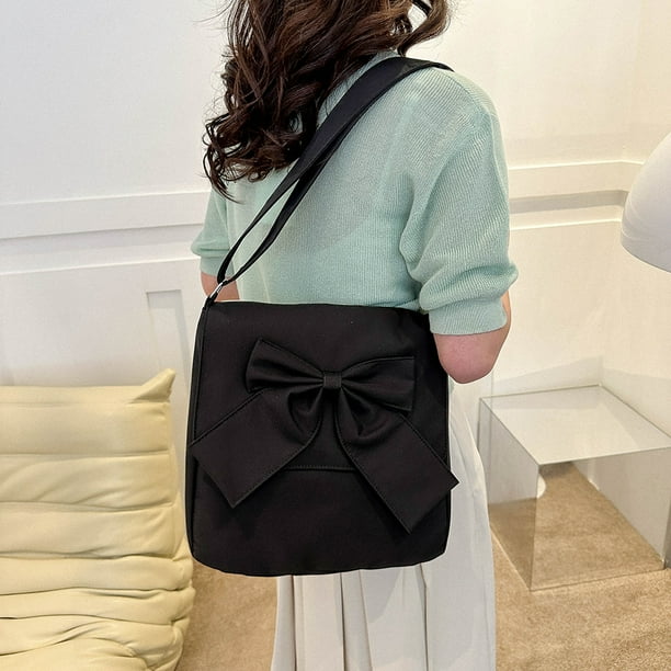 Bolsa De Hombro Bolsa Hombro Mujer Crossbody Oxford Lindo Arco Decoración Estudiantes Mochila Negro Ndcxsfigh Para Estrenar