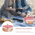 thumbnail image 6 of Raindrops Picnic Woven Basket Rattan Red 1Pack 11.0X9.4X7.9In, 6 of 8