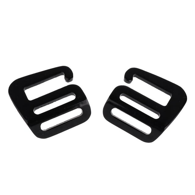 S SERENABLE 1 Pair Left+Right Metal G Hook Quick Release Webbing Buckle Backpack Clips 25mm Black