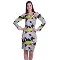 thumbnail image 1 of Moomaya Womens Full Sleeve Printed Midi Length Printed Bodycon Dress, 1 of 7