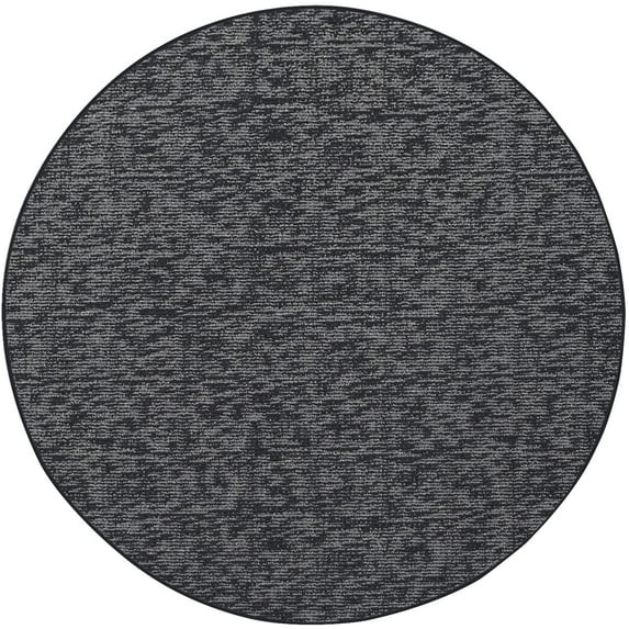 Indoor Outdoor custom size area rugs made in USA comes in Ten colors and Nine shapes rectangular,round,square,runners,oval,hexagon,octagon,half round - Dark Grey, 7' Round Area Rugs