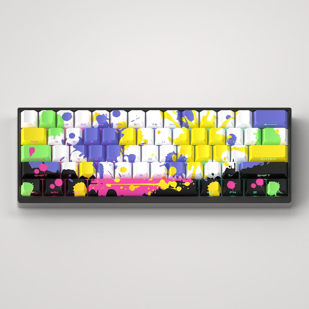 AOOOWER Original Height 130Key Translucent Keycaps With Graffiti Side Engraving Backlitting For Customizing Mechanical Keyboards