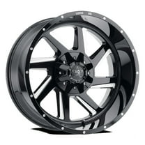 LHD14 17X9 5114.3/127 6 71.5 Gloss Black Milled Wheel