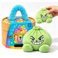 thumbnail image 2 of Cute Green Bao Bun Dumpling Plush with Steamer Box, Soft Squeezable Stuffed Dumpling Toy with Embroidered Face, Anxiety Relief Fidget Plushie for Office Desk Home Decor Novelty Gift, 2 of 7