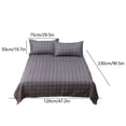 thumbnail image 3 of All Season Bedding Set 3PCS - Soft Microfiber Comforter & Pillowcases, Breathable Shrinkage & Fade Resistant, Classic Checkered Quilting, Twin/Full Size, Easy Care Machine Wash, 3 of 9