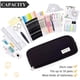 thumbnail image 3 of Estuche para lápices de gran capacidad, 3 compartimentos, bolsa de cosméticos para maquillaje de lona para adolescentes, adultos, niños, niñas, estudiantes escolares, organizador de oficina (negro), 3 of 5