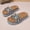 Blue, variant on Beaded Cork Wedge Sandals for Women, Multicolor Pearl Embellished Platform Slides with Soft Sole and Bohemian Style