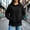 Black # Womens Sweatshirts, variant on Falkdiz Winter Sweatshirts for Women Loose Hooded Pullover Pocket Workout Casual Travel Solid Color Womens Hoodies Long Sleeve