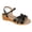 Black, variant on Comfort Sandals Women Lightweight Adjustable Buckle Sandals Open Toe Low Wedge Casual Sandals for Summer Beach