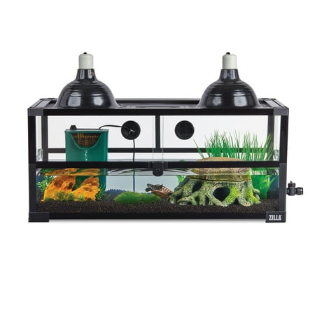Zilla Aquatic Turtle QuickBuild Habitat 30”x12”x13.5”