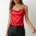 thumbnail image 5 of Jalioing Women's Camisoles Spaghetti Strap Sleeveless Satin Shirts Dressy Fashion Summer Silk Tank Tops Outfits, 5 of 7