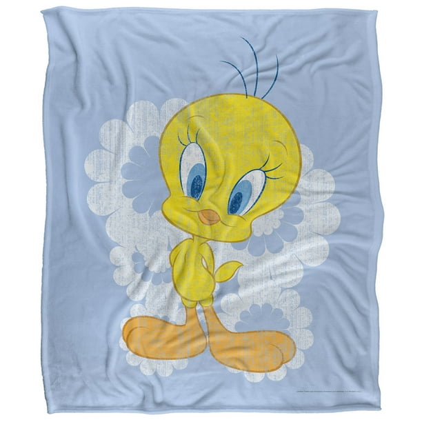 Looney Tunes Blanket, 50'x60', Retro Tweety Silky Touch Super Soft Throw