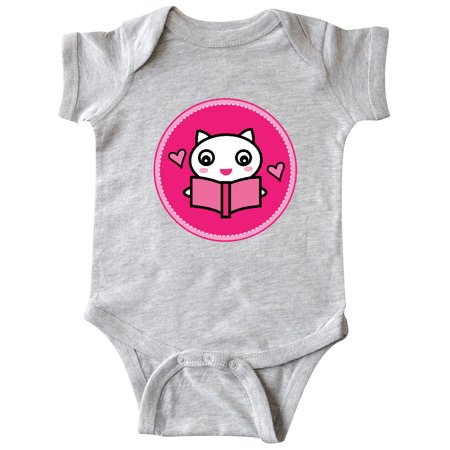 

Inktastic Reading Gift Cat with Book Gift Baby Girl Bodysuit