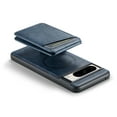 thumbnail image 4 of Cutyskin for Google Pixel 7 Wallet Case, Detachable Credit Card Holder [RFID Blocking] [Compatible with MagSafe] Premium PU Leather Kickstand Back Flip Magnetic Clasp Shockproof Case, Blue, 4 of 10