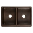 thumbnail image 2 of Premier Copper Products Ka50db33229s Copper Hammered Kitchen Double Basin Sink - Bronze, 2 of 5