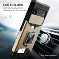thumbnail image 5 of Compatible for Google Pixel 6 Pro 2021 Case with Camera Cover & Kickstand, Slide Lens Cover+Rotate Ring Stand+Card Holder, Impact-Resistant, Full Protect for Google Pixel 6 pro Golden, 5 of 5