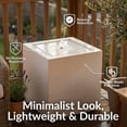 thumbnail image 3 of Sunnydaze Indoor/Outdoor Square Polystone Bubble Fountain - Fog, 3 of 10