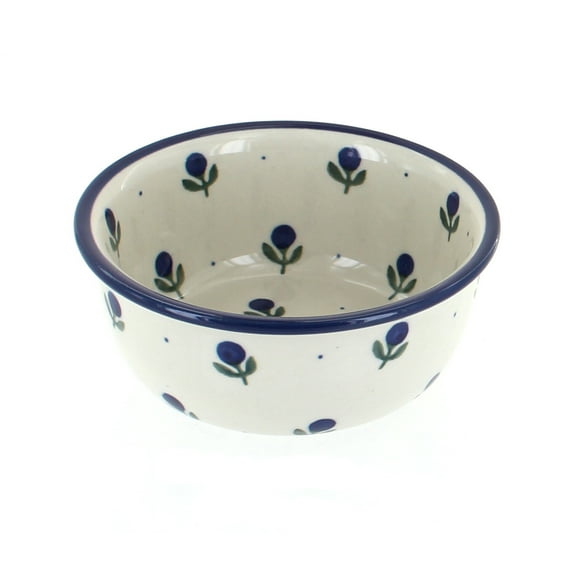 Blue Rose Polish Pottery Blueberry Small Bowl