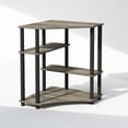 thumbnail image 1 of Furinno Turn-N-Tube Multipurpose Corner Shelf, Display Rack, Bookshelf, French Oak/Black, 1 of 6