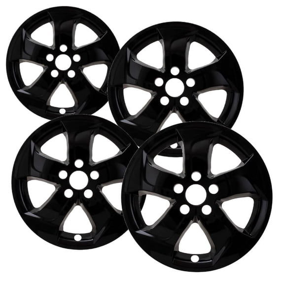 Set of 4 17 inch Gloss Black ABS Wheel Skins Compatible with 2016 - 2022 Honda HR-V LX Impostors for 64075 Wheel Series