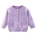 thumbnail image 1 of YUNAFFT Cardigan Fille Perle Accent Col Rond Ouvert Confortable Automne Hiver Mode, 1 of 2