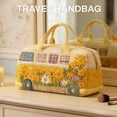 thumbnail image 2 of Hippie Journey Quilted Duffel Bag,Hippie Van Quilted Duffle Bag,Boho Travel Duffle Bag Vintage Floral Travel Weekender Bags Overnight Luggage Gym Bag for Everyday Travel (16"L x 8"W x 8"H), 2 of 2