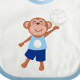 thumbnail image 4 of Inktastic Volleyball Player Boys Cute Monkey Boys Baby Bib, 4 of 4