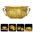 thumbnail image 3 of EeaseCA 1PC Creative Adornment Party Gift Temple Offering Golden Sacrificial Bowl, 3 of 7